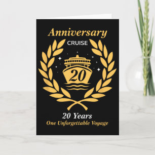 Carte Croisière anniversaire 20 ans de mariage Célébrati