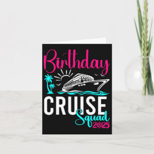 Carte Croisière d'anniversaire 2025 Famille Groupe Amis