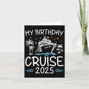 Carte Croisière d'anniversaire 2025 Vacances familiales