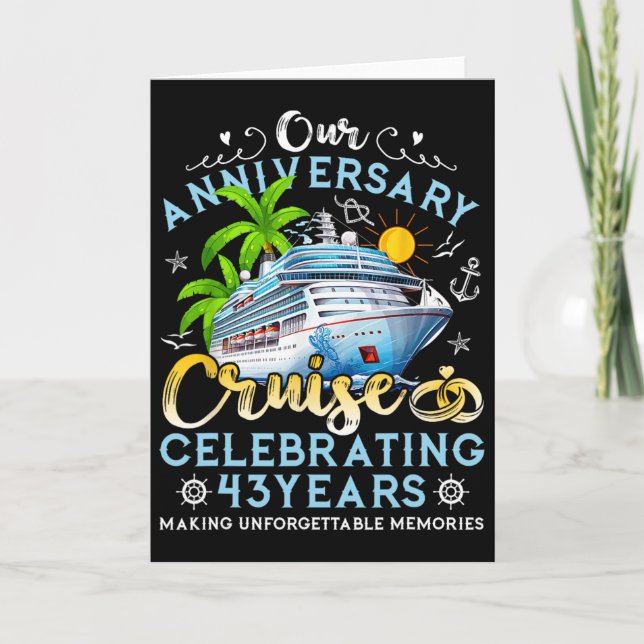 Carte Croisière d'anniversaire célébrant 43 ans de réduc (Devant)