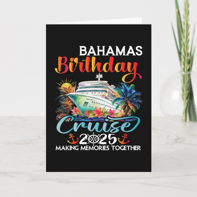 Carte Croisière d'anniversaire Hamas 2025 Navire de croi (Devant)