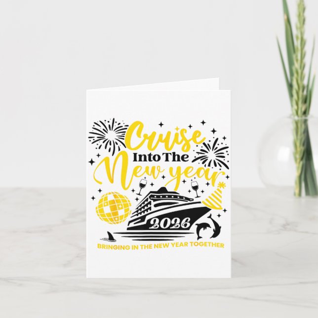 Carte Croisière dans la nouvelle année 2026 Bonne année  (Devant)