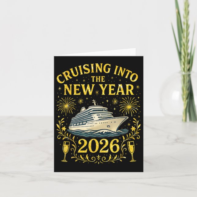 Carte Croisière dans la nouvelle année 2026 Bonne année  (Devant)