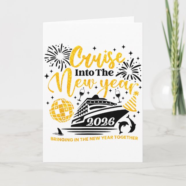 Carte Croisière dans la nouvelle année 2026 Bonne année  (Devant)