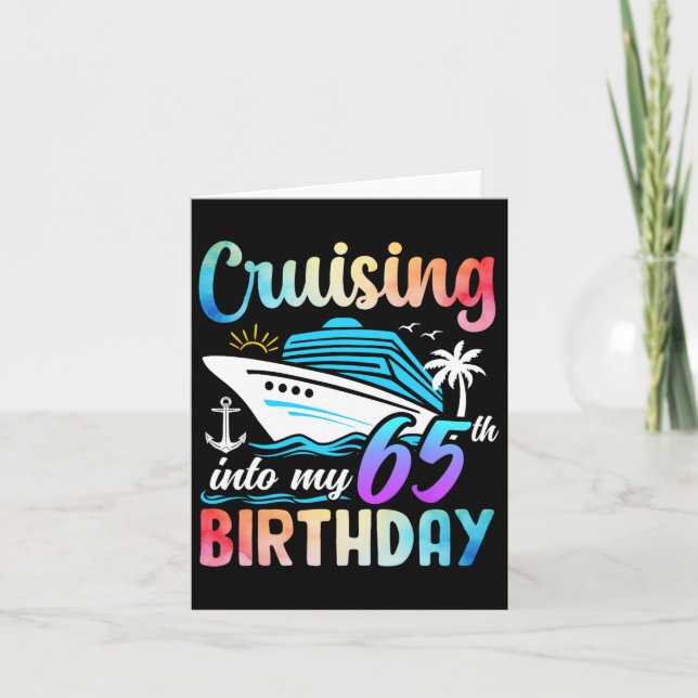 Carte Croisière Dans Mon 65e Anniversaire 65 Ans Anniver (Devant)