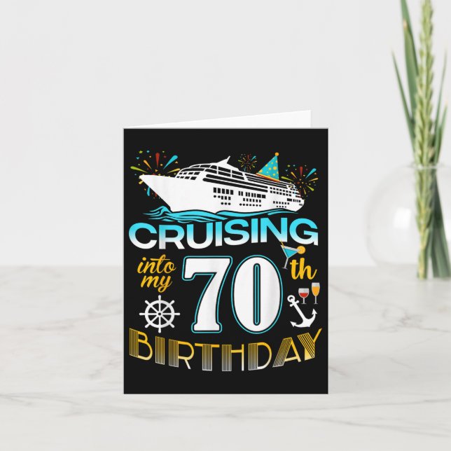 Carte Croisière Dans Mon 70E Anniversaire Équipement 70e (Devant)