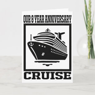 Carte Croisière de 8 ans de mariage avec application de