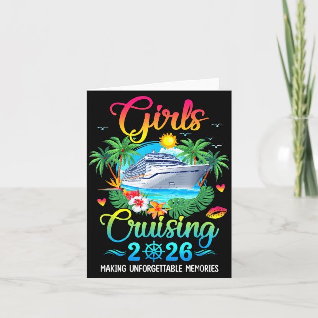 Carte Croisière de filles 2026 Création de souvenirs Cro (Devant)