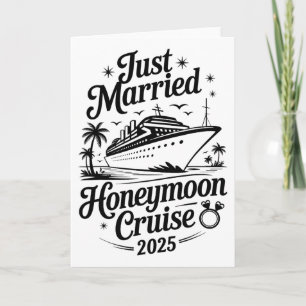 Carte Croisière de lune de miel Cute Just Married 2025 J