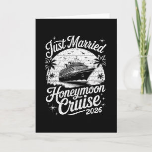 Carte Croisière de lune de miel Cute juste mariés 2026 j