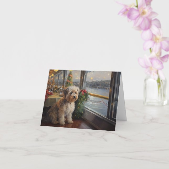 Carte Croisière de Noël Biewsome Terrier : Pawsome Holid (Orchidée)