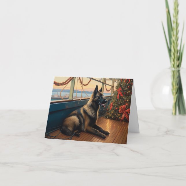 Carte Croisière de Noël du berger de Belgique : Pawsome  (Devant)