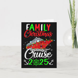 Carte Croisière de Noël en famille 2025 Squad Xmas Funny