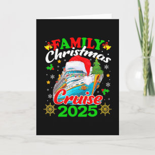 Carte Croisière de Noël en famille 2025 Xmas Santa Elf S