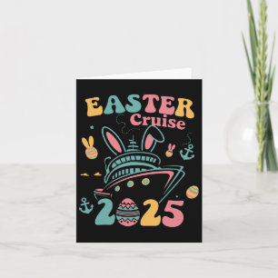 Carte Croisière de Pâques 2025 Bunny Cruise Ship Famille