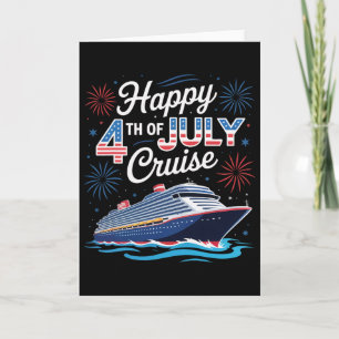 Carte Croisière du 4 juillet joyeuse tenue patriotique d
