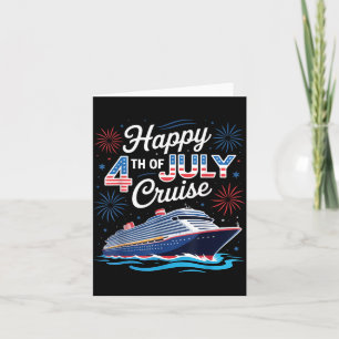 Carte Croisière du 4 juillet Patriotique Famille Assorti