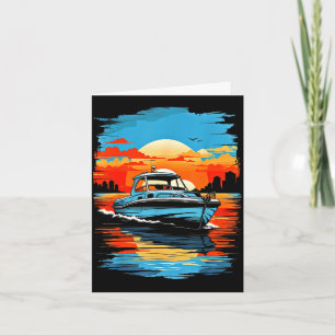 Carte Croisière en yacht en bateau à moteur en été 