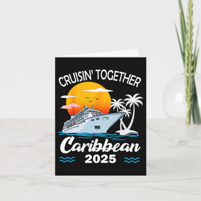 Carte Croisière ensemble dans les Caraïbes 2025 Vacances (Devant)