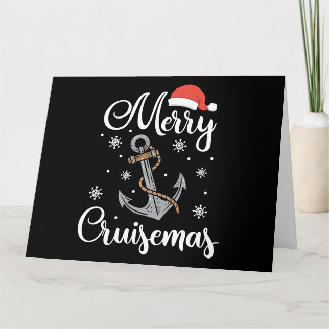Carte Croisière joyeuse de Noël Cadeau de croisière des  (Devant)