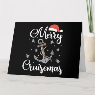 Carte Croisière joyeuse de Noël Cadeau de croisière des