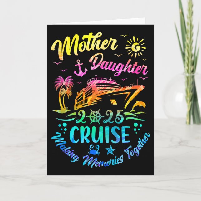 Carte Croisière mère fille 2025 Maman fille drôle (Devant)