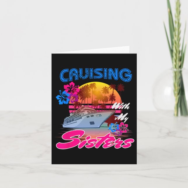Carte Croisière Mignonne Avec Mes Soeurs Femmes Filles C (Devant)