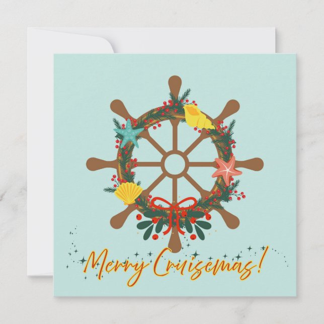 Carte Croisière Noël Nautical (Devant)