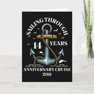 Carte Croisière pour 14 ans d'anniversaire de mariage