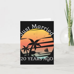 Carte Croisière pour les 20 ans de mariage Juste mariés