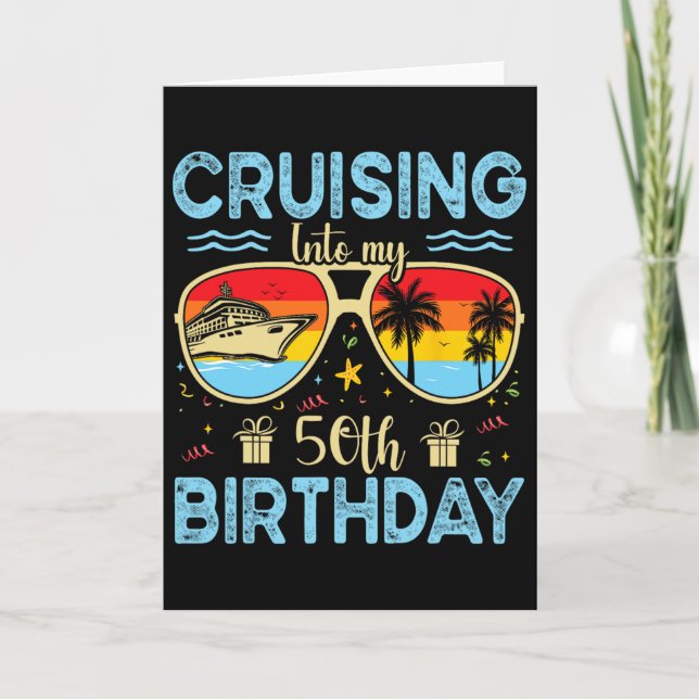 Carte Croisière pour mes 50 ans - Croisière 50e annivers (Devant)