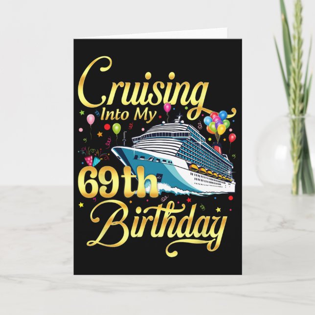 Carte Croisière pour mon 69e anniversaire Croisière 69 a (Devant)