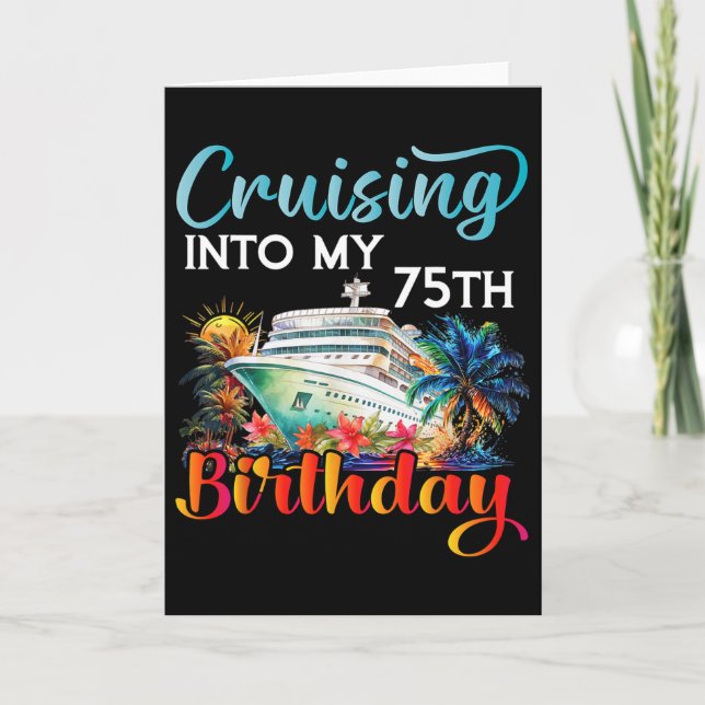Carte Croisière Pour Mon 75e Anniversaire Croisière Anni (Devant)