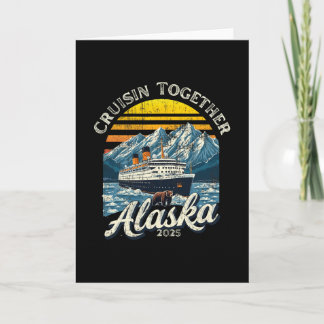 Carte Croisière Vintage Ensemble Alaska 2025 Ami Famille