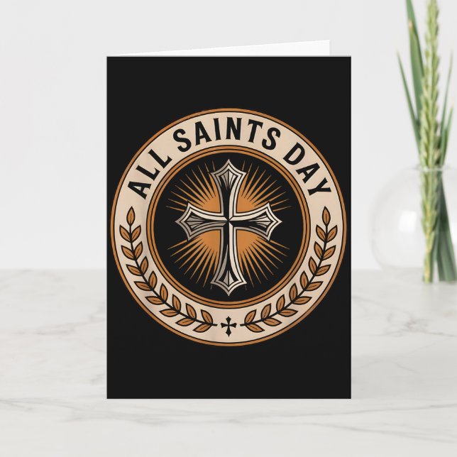Carte Croix catholique chrétienne Esprit saint Novembre  (Devant)