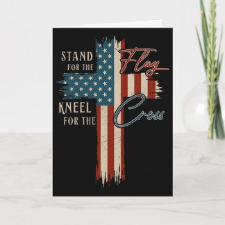 Carte Croix Chrétienne Drapeau Usa 4 Juillet Religieux P