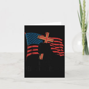 Carte Croix chrétienne patriotique américaine pour rempl