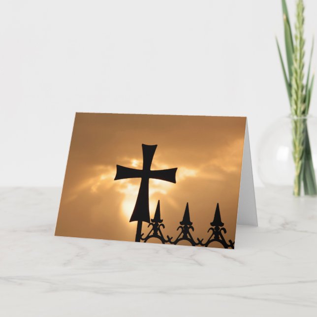 Carte Croix de fer forgé sur une clôture (Devant)