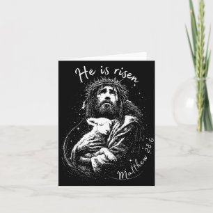 Carte Croix de Pâques Jésus ressuscité Chrétiens Hommes 