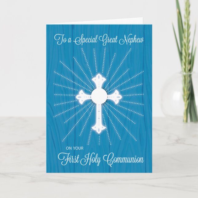 Carte Croix et Rayons de la Première Communion du Petit- (Devant)