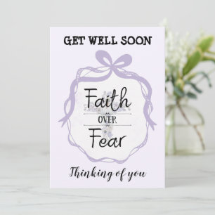 Carte Croix florale avec citation chrétienne Get Well Ca