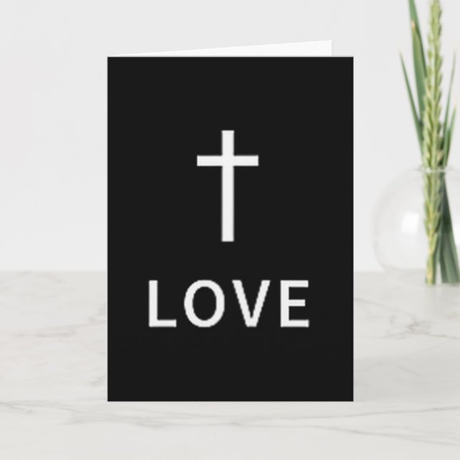 Carte Croix minimale chrétienne Amour Mode religieux sub (Devant)