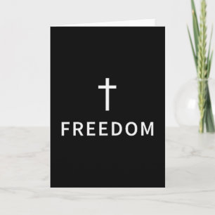 Carte Croix minimale chrétienne Liberté Religieux Modern