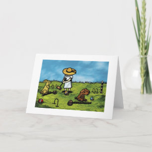 Carte Croquet avec des amis