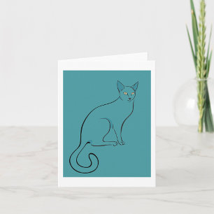 Carte Croquis de chat élégant