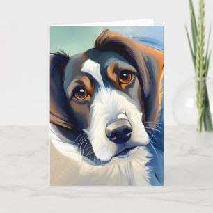 Carte Croquis de chien mignon pour Humour d'anniversaire