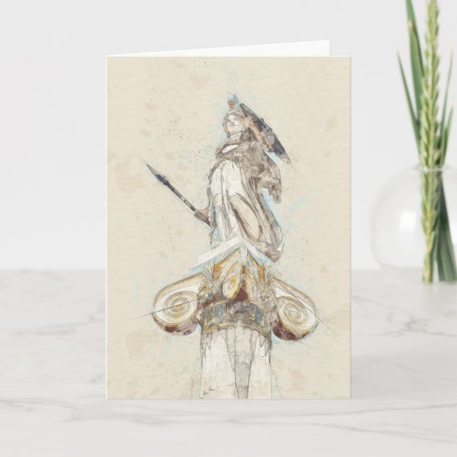 Carte Croquis de la statue d'Athéna (Devant)