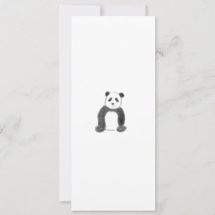 Carte Croquis de panda en noir et blanc