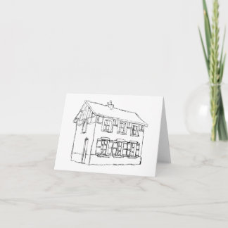 Carte Croquis d'une vieille maison, avec des éclats.