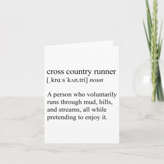 Carte Cross Country Runner Definition, Xc Running  (Devant)